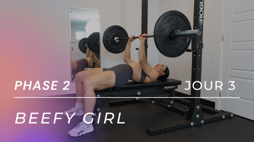 Programme gain de masse BEEFY GIRL - Phase 2, Jour 3 : Épaules, pecs, triceps